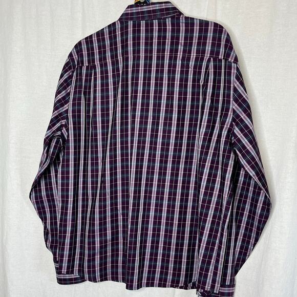Southern Tide Men Purple Green Plaid Button Front Shirt Size Medium Classic Fit - Picture 3 of 8